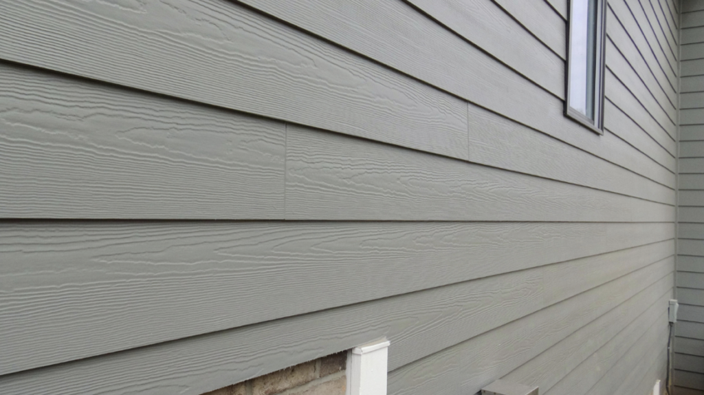 A home with fiber cement board siding. 